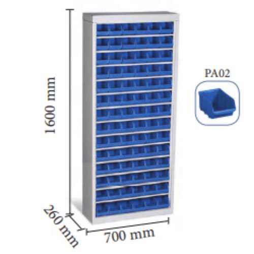 AD02 - Organizues kutish No.2 (permban 84 kuti blu PA02) 260x700x1600 mm