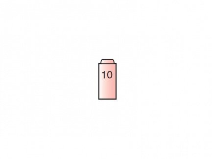 TC0007 - Hundez qeramike TIG e gjate 15.72x47 mm, gr.10