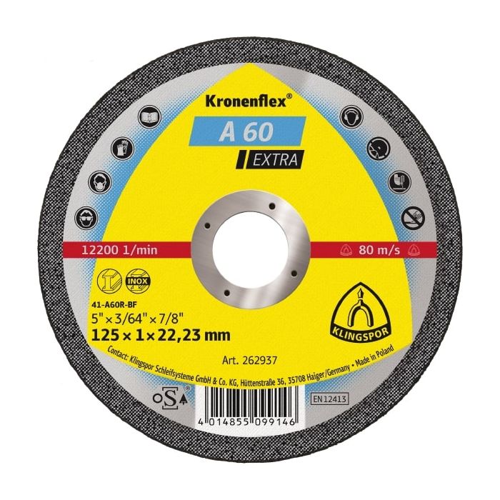 262937 - Gure Preres INOXI Ø 125x1.0 mm