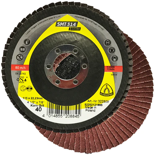 322812 - Disk me leter zmerile 12° / SMT 314 Ø 115 mm Gr.80