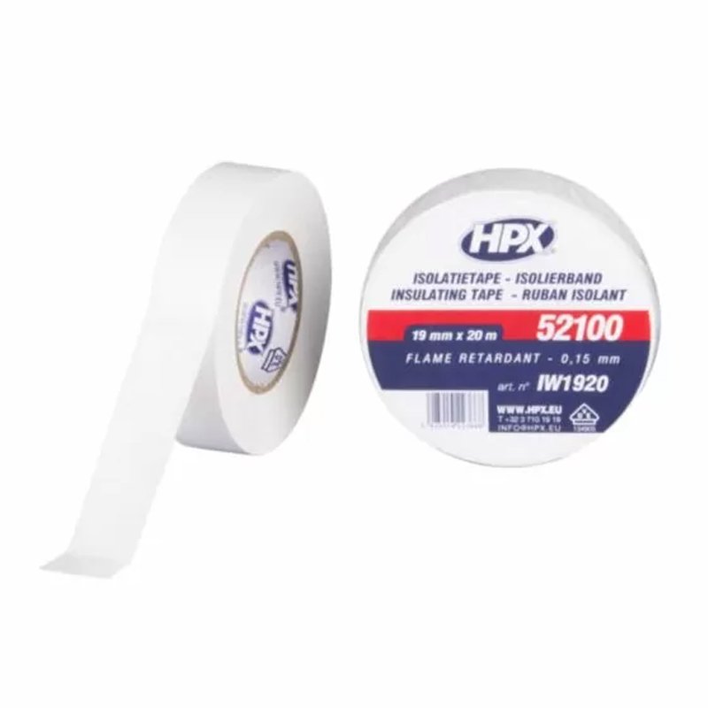 IW1920 - Izolant elektrik 52100 i Bardhe 19mm x 20m