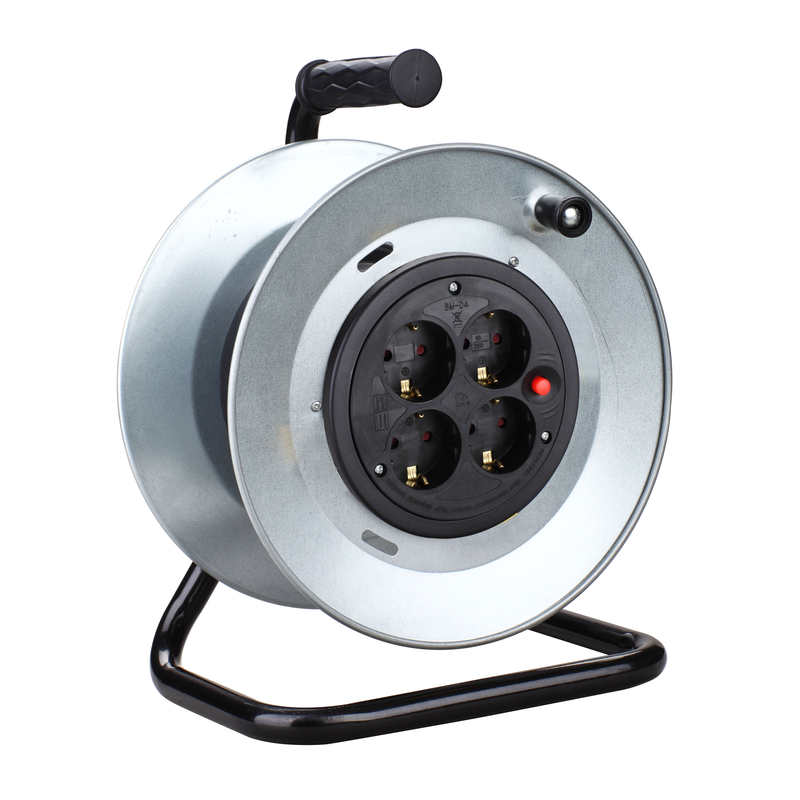Baladez me 4 priza bosh per 50m kabell, metalik - 601241