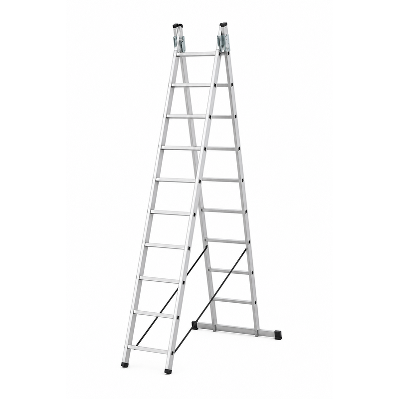 Shkalle Alumini 2×10  5.0m, lartesia e punes 600cm