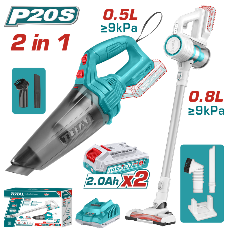 Kit Pastrimi me 2 fshesa me 2 bateri  20V/2.0Ah