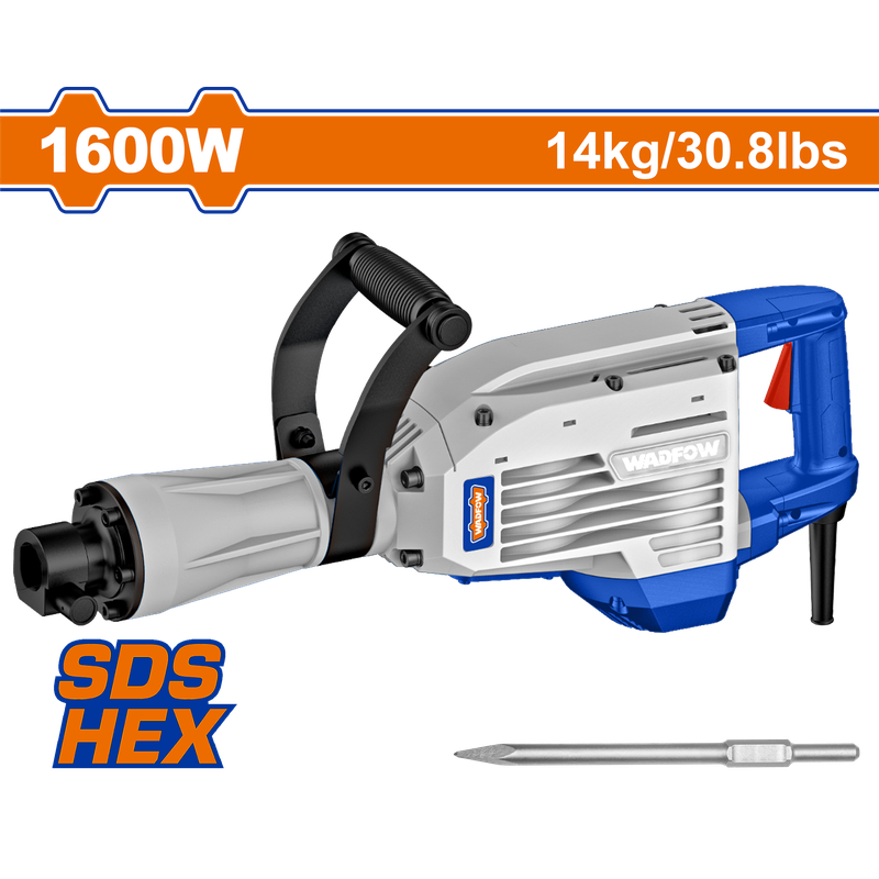 Matrapik SDS-HEX per thyerje me hexagon 1600 W, 45 J, 14 kg + 1 dalte