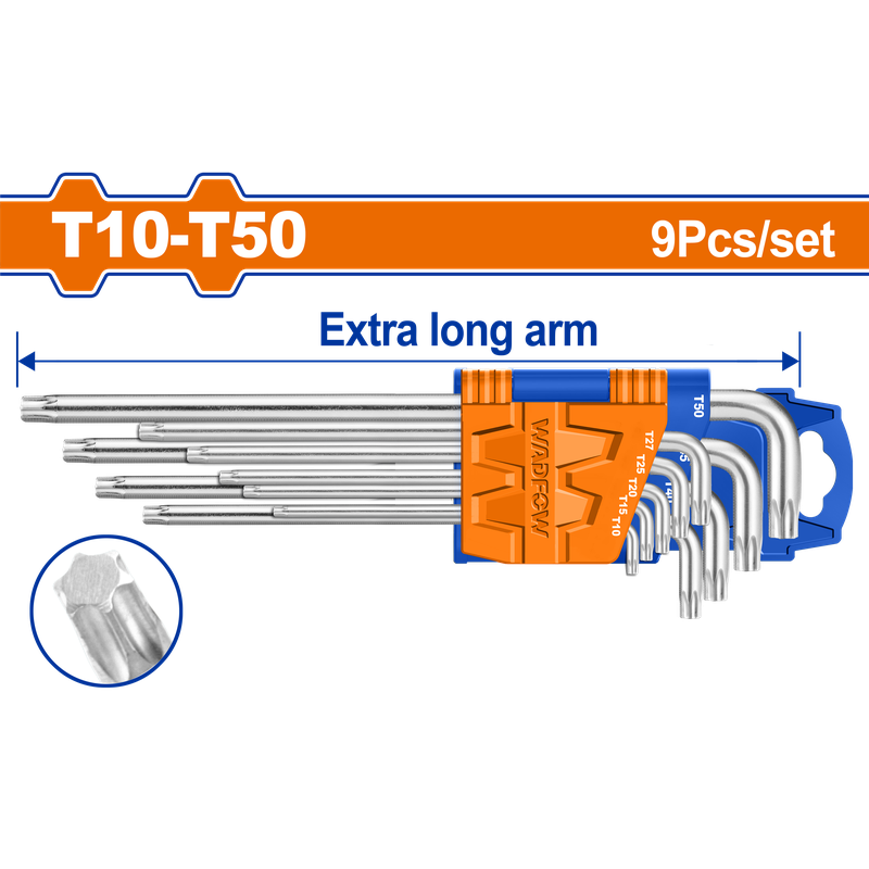Set me 9 celesa Torx extra i gjate T10-T50 - WHK3292